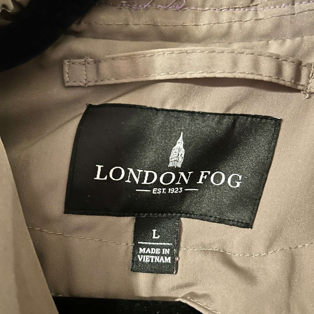 London Fog Hooded Trench Coat - Picture 2 of 9